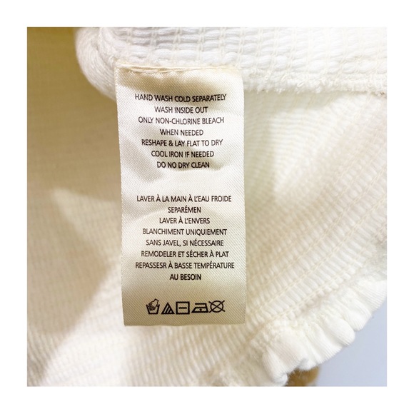 Anthropologie Neutral Smocked Embroidered Ballon Sleeve Blouse Top - Picture 11 of 12